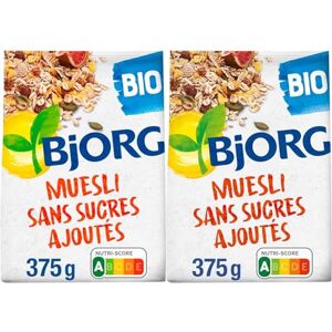 BJORG Muesli Bio sans Sucres Ajoutés 375 g (Lot de 2) - Publicité