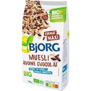 BJORG Bjorg Muesli Avoine Chocolat Bio 750G Lot De 3 Vendu Par Lot - Publicité