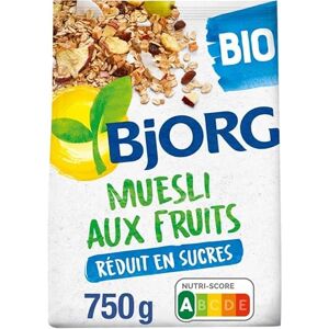 Muesli Bio Fruits Gourmands 750g par Bjorg Idéal pour une Nutrition Équilibrée et Savoureuse Le Lot De 3 - Publicité