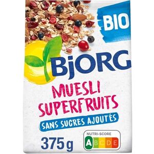 Bjorg Muesli Superfruits Bio Délicieux mélange sain pour une alimentation équilibrée (375g) Lot De 3 - Publicité