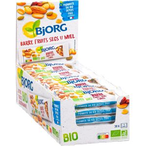 Bjorg Barre de fruits secs et miel Bjorg - 25 g - Lot de 30 Anthracite