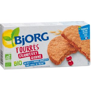 Bjorg Biscuits à l'avoine fourrés aux cranberries Bjorg - Paquet de 175 g Magenta