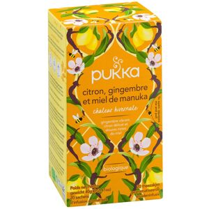 Pukka Infusion citron, gingembre et miel de Manuka Bio Pukka - Boîte de 20 sachets