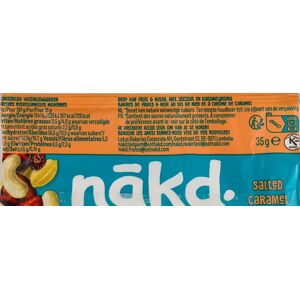 Nakd Barre fruits secs caramel beurre salé sans gluten Nakd - 35 g - Lot de 18