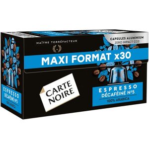 Carte noire Capsules de café Carte Noire Décaféiné N° 5 - Boîte de 30