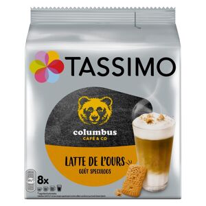 Tassimo Capsules de café Tassimo Columbus Latte de l'ours - Paquet de 8 Gris