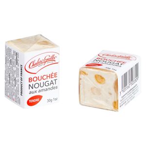 Nougats tendres de Montélimar aux amandes 30 g Chabert et Guillot - 24 bouchées - Lot de 24 Blanc