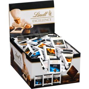 Lindt Carrés chocolat noir Excellence Lindt - Boîte distributrice de 1 kg - 100 pièces M