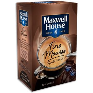 Maxwell Boîte de 100 Stics de café soluble, fine mousse, emballées individuellement 180g