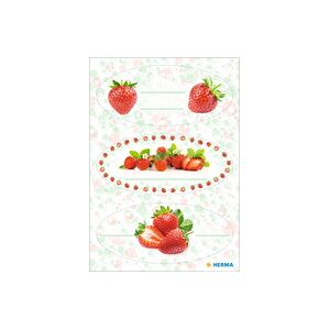 Herma Étiquette de confiture Couronnes de fruits, 76 x 35 mm - Lot de 12