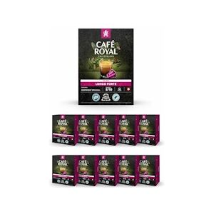 CAFÉ ROYAL Café en Capsules Aluminium - Café Royal Pro 10 x 36 - Compatibles avec les Machines à café Nespresso®* Alu à usage Domestique - Saveur Lungo Forte