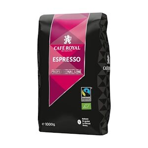 CAFÉ ROYAL Café en grains Espresso 1kg Café Royal Pro Certifié Max Haavelaar