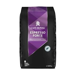 CAFÉ ROYAL Café en grains Espresso Forte 1kg Café Royal Pro Certifié Rainforest