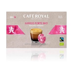 CAFÉ ROYAL Café en Dosettes - Café Royal Pro 6 x 50 - Compatibles avec les Machines à café Nespresso®* Professional - Saveur Lungo Forte BIO