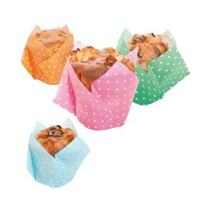 García de Pou 900 Unités - Muffin Cups 'Tulip - Polka' 50 G/M2 17,5X17,5 Cm Assorti Cellulose - Garcia de Pou