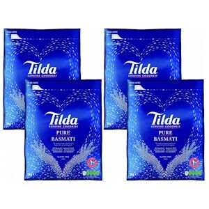 Riz Basmati Long Pure Original - Marque TILDA - Sac de 5KG - Sans gluten 4 sacs de 5KG - Publicité