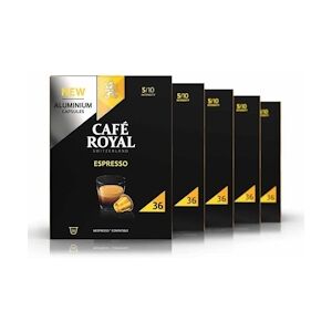 CAFÉ ROYAL Café en Capsules Aluminium - Café Royal Pro 5 x 36 - Compatibles avec les Machines à café Nespresso®* Alu à usage Domestique - Saveur Espresso