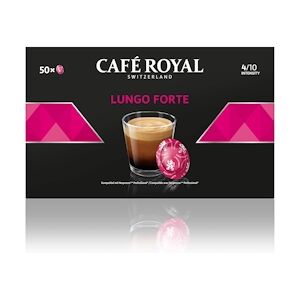 CAFÉ ROYAL Café en Dosettes - Café Royal Pro 6 x 50 - Compatibles avec les Machines à café Nespresso®* Professional - Saveur Lungo Forte