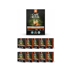 CAFÉ ROYAL Café en Capsules Aluminium - Café Royal Pro 10 x 36 - Compatibles avec les Machines à café Nespresso®* Alu usage Domestique - Saveur Espresso Forte