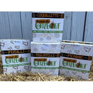 Coffret de pates 1,7kg - coquillette, penne, fusilli, tagliatelle - En direct de Ferme de Corneboeuf (Loiret)