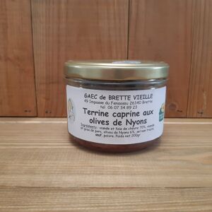 Terrine caprine aux olives de Nyons - 200g - En direct de Gaec de Brette Vieille (Drôme)