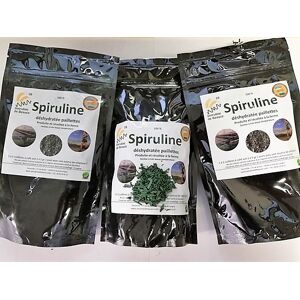 Lot : 3 paquets Spiruline en paillettes sechees a froid - En direct de Spiruline de Beauce (Eure-et-Loir)