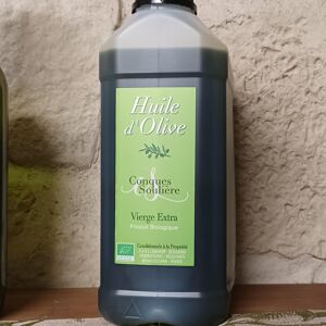 Huile d'Olive Vierge Extra 3 Litres BIO  / FR-BIO-16 - En direct de Domaine Les Conques Soulière (Vaucluse) - Publicité