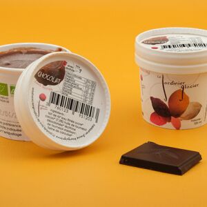 Glace Chocolat boisson riz - 140ml - En direct de Le Jardinier Glacier (Saône-et-Loire)