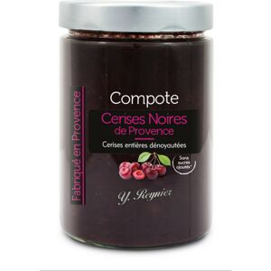 Compote De Cerises Noires Dénoyautées, Sans Sucres Ajoutés Yr - Bocal 580 Ml - En direct de Conserves Guintrand (Vaucluse) - Publicité