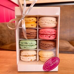 Boite de 8 macarons artisanaux - En direct de Maison Heron pere et filles (Eure)