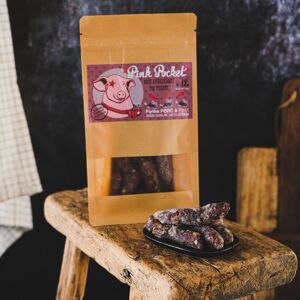 Pink Pocket au Piment Doux sans nitrite - 12 mini saucissons - En direct de Ferme Porc & Pink (Pyrenees-Atlantiques)