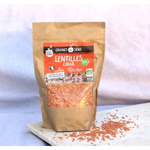 Lentilles corail BIO origine France - 500g - En direct de Sa Majeste la Graine (Cher)