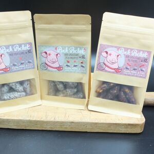 Assortiment Pink Pocket, Nature, Noisette, Piment, sans nitrite - En direct de Ferme Porc & Pink (Pyrenees-Atlantiques)