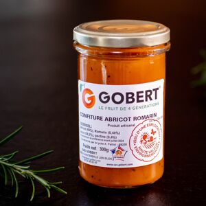 Confiture Abricot Romarin 300g - En direct de Gobert, l'abricot de 4 generations (Drôme)
