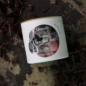 Sorbet Chocolat noir sans sucre ajoute 100ml - En direct de Gemelli - Gelati & Sorbetti (Drôme)