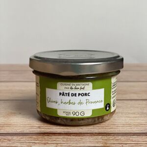 Pâté de porc Olives, herbes de Provence - 90G - En direct de Au Bien Fait (Finistère) - Publicité