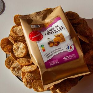 Chips de lentilles Oignon caramelise vinaigre balsamique - 75g - En direct de Ferme Joos (Nord)