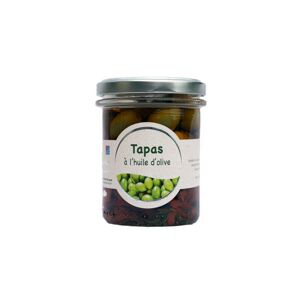 Tapas confits (tomates, amandes, olives) 180 g - En direct de Les amandes et olives du Mont Bouquet (Gard)