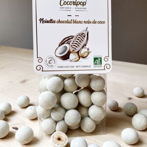 Noisettes chocolat blanc noix de coco 100g - En direct de Cocoripop (Cher) - Publicité
