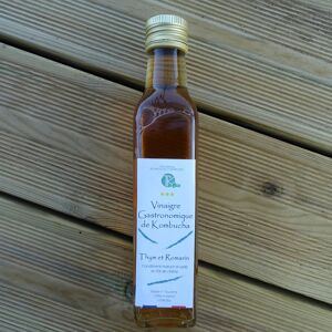 Vinaigre Gastronomique de Kombucha Thym Romarin - En direct de TK Bio - The Kefir et Kombucha Compagnie (Indre-et-Loire)