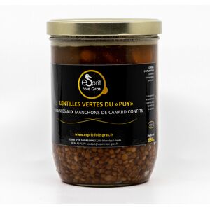 Lentilles Vertes Du Puy Cuisinees Aux Manchons De Canard Confits - En direct de Esprit Foie Gras (Gers)