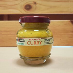 Moutarde au Curry graines francaises sans additifs 55G - En direct de Domaine des Terres Rouges (Bas-Rhin)