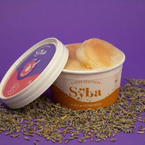 120ml - Glace Lavande, Coulis de Peche - En direct de Sÿba - Glaces vegetales (Vaucluse)