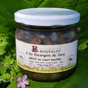 3 Douzaines d'Escargots du Jura Gros au Court-Bouillon - En direct de L'escargotiere BONVALOT (Jura)
