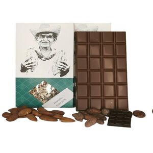 Tablette de chocolat Pâte d'amande noir 72% - Basile & Téa