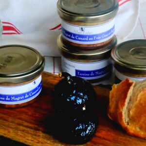 Terrine de magret de canard au foie gras et figues 100g - En direct de Alban Laban (Pyrenees-Atlantiques)