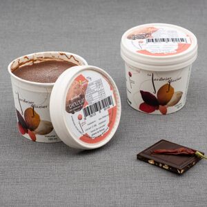 SPECIAL HALLOWEEN Pot 120ml CHOCOLAT AUX PIMENTS - En direct de Le Jardinier Glacier (Saône-et-Loire)