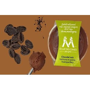 Sorbet Chocolat noir Valrhona et poivre Voatsiperifery 440 ml - En direct de Eclat des cimes (Isere)