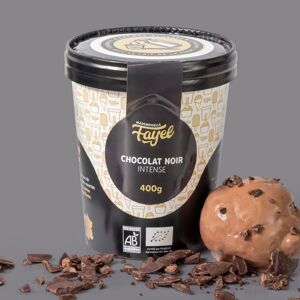 Crème Glacée Chocolat Noir Intense  - 100% Bio x4 - En direct de Mademoiselle Fayel (Ille-et-Vilaine) - Publicité