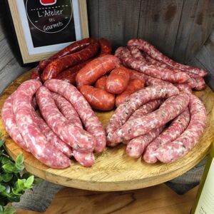 Colis de saucisses pour Barbecue - 2kg - En direct de L'Atelier des Gourmets - Boucherie Charcuterie en Provence (Bouches du Rhône)